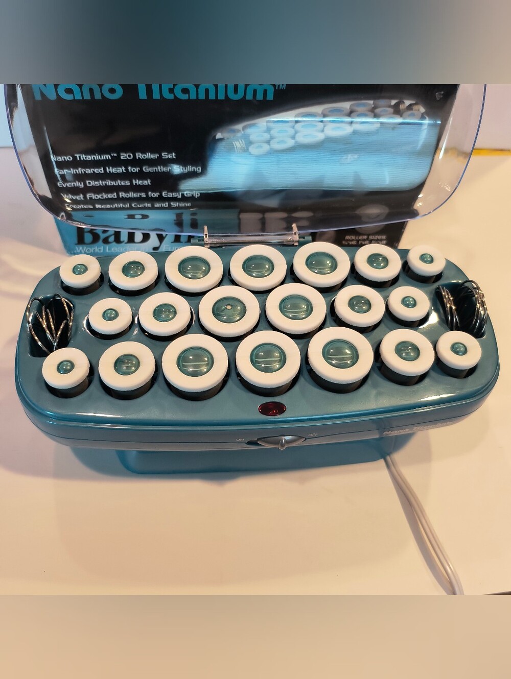 BaByliss Pro Nano Titanium 20 Roller Set - Blue & White - Picture 4 of 5